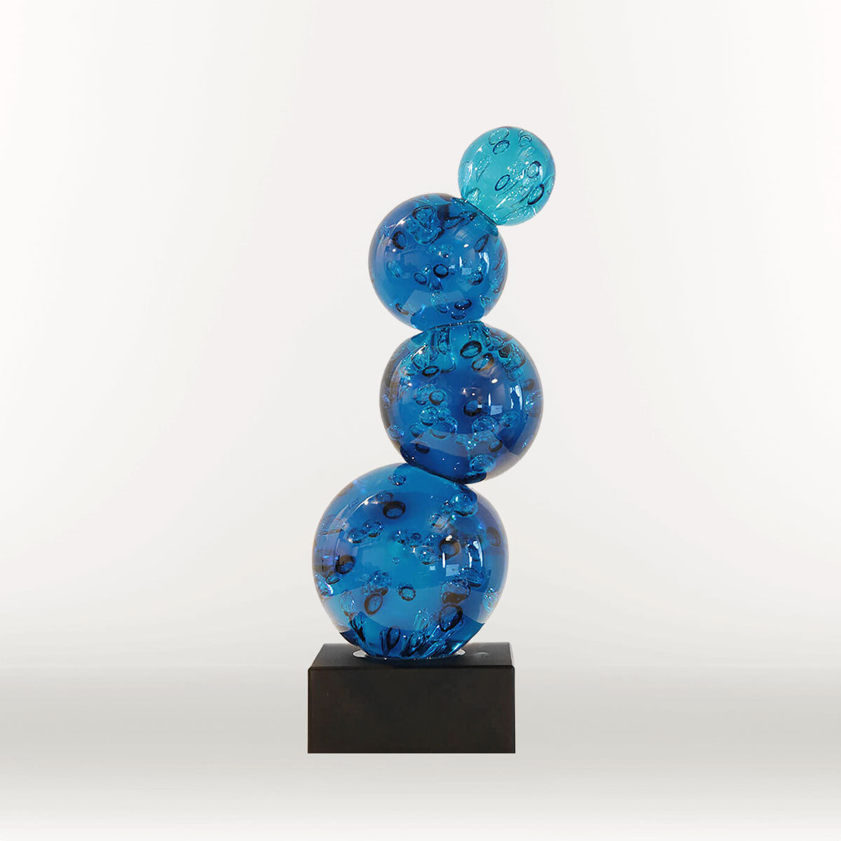 Blue Glass Spheres Totem