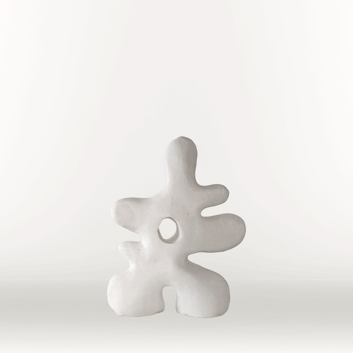 White abstract Embrace shelf sculpture by FP Art